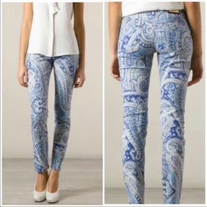 Etro Blue Paisley Jeans